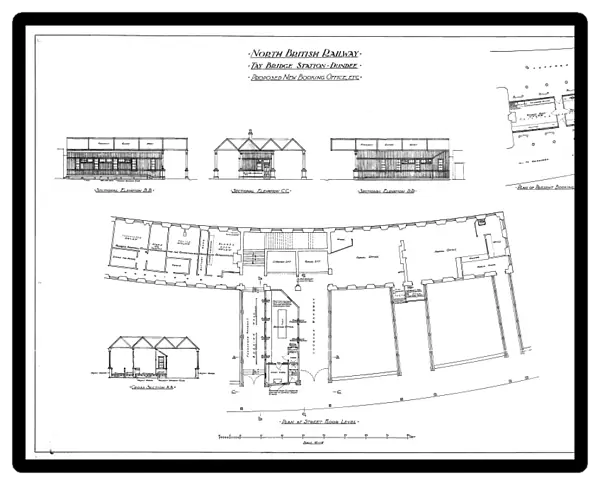 North British Railway Tay Bridge Station - Proposed New Booking office etc [c1920s]