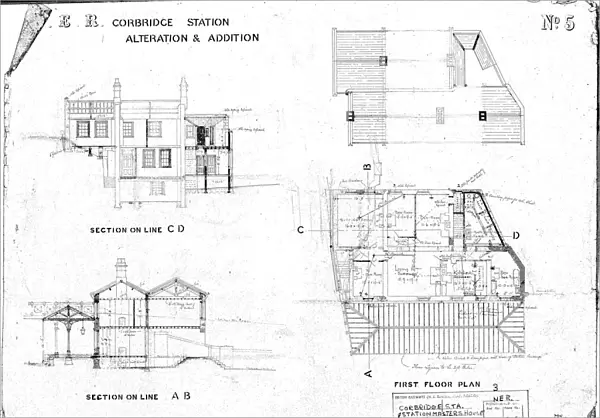 N. E. R Corbridge Station - Alteration and Addition Station and Stations Masters House [N. D]