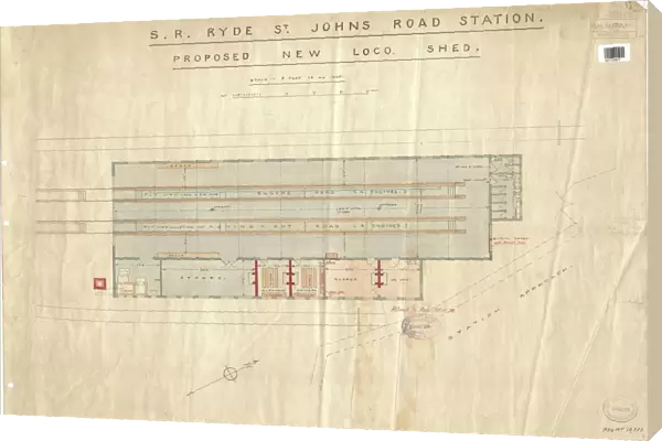 SR Ryde St. Johns Road Station Proposed New Loco Shed [1928]