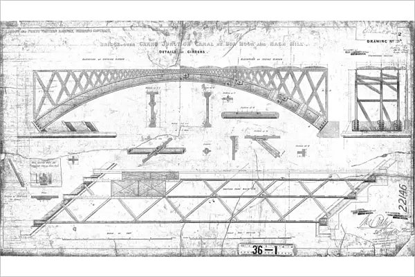 London and North Western Railway Bridge over Grand Junction Canal at Box Moor and Nash Mills - Girder Details [1871]