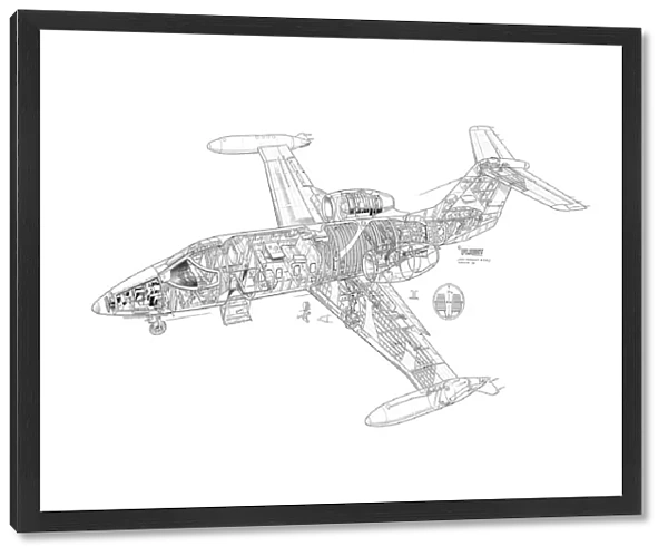 Learjet 35  /  36 Cutaway Drawing