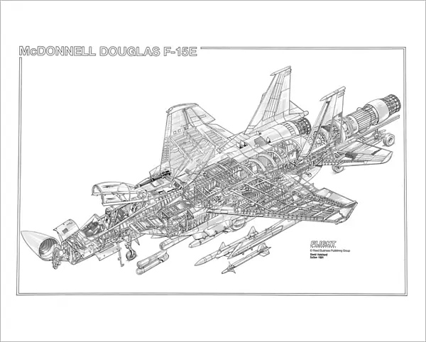Boeing F15E Eagle Cutaway Drawing