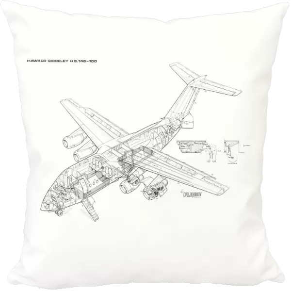 British Aerospace 146-100 Cutaway Drawing