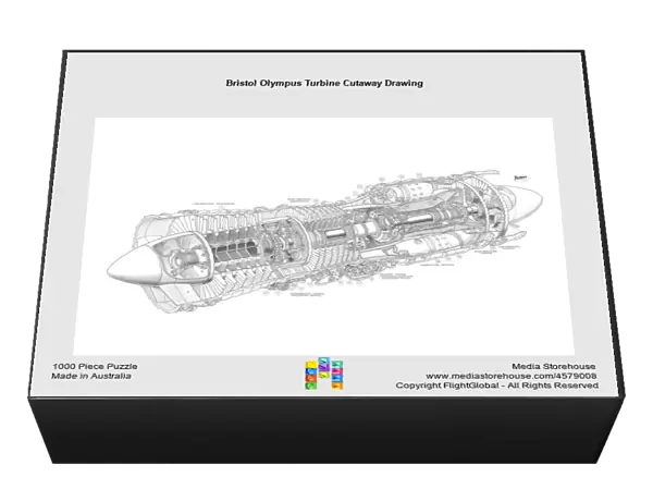 Bristol Olympus Turbine Cutaway Drawing