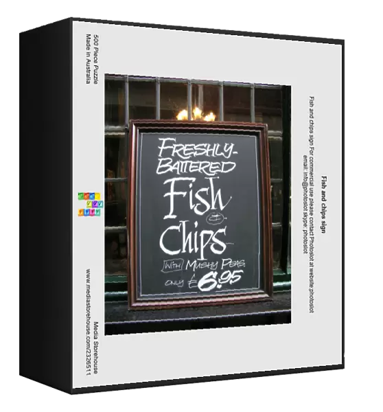 Fish and chips sign