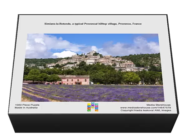 Simiane-la-Rotonde, a typical Provencal hilltop village, Provence, France