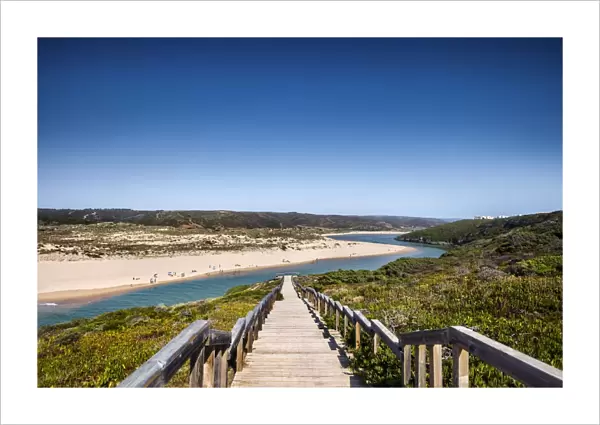 Footpath to the beach, Praia da Amoreira, Aljezur, Costa Vicentina, Algarve, Portugal