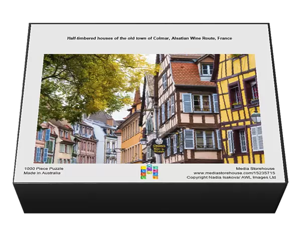 Half-timbered houses of the old town of Colmar, Alsatian Wine Route, France