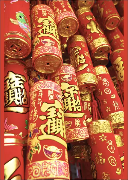 Imitation Fire Crackers Used As Chinese New Year Decorations, Hong Kong, Special