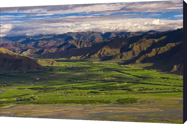 Panorama from Ganden Monastery, Tagtse county, Tibet