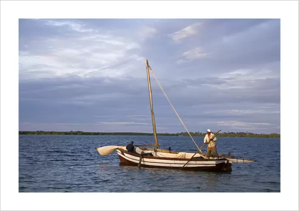 A traditional dhow makes its way to Ibo Island in the