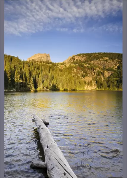 Hallet Peak and Bear Lake, Rocky Mountain National Park, Estes Park, Colorado, USA