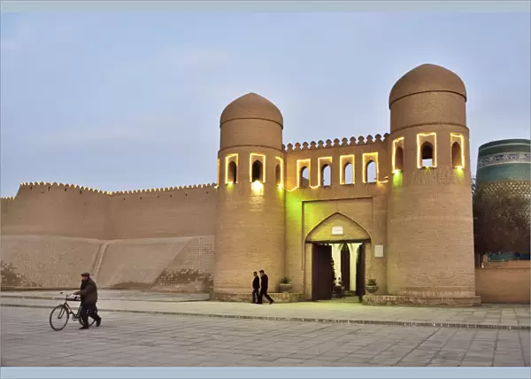 Ota Darvoza, the western gate to the old town of Khiva. A UNESCO World Heritage Site