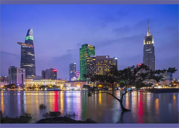 Asia, Southeast Asia, Vietnam, Southern Vietnam, Ho Chi Minh City, the illuminated