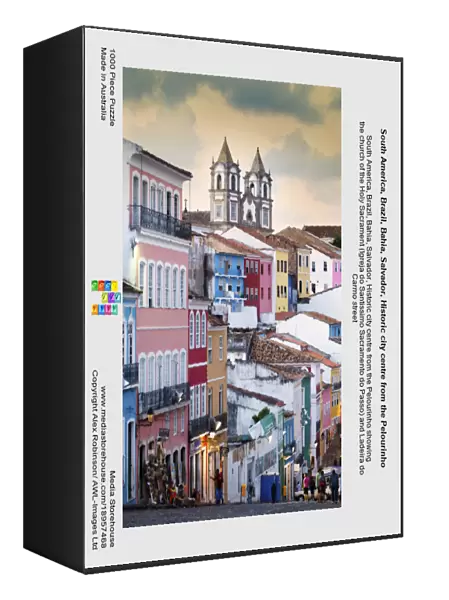 South America, Brazil, Bahia, Salvador, Historic city centre from the Pelourinho