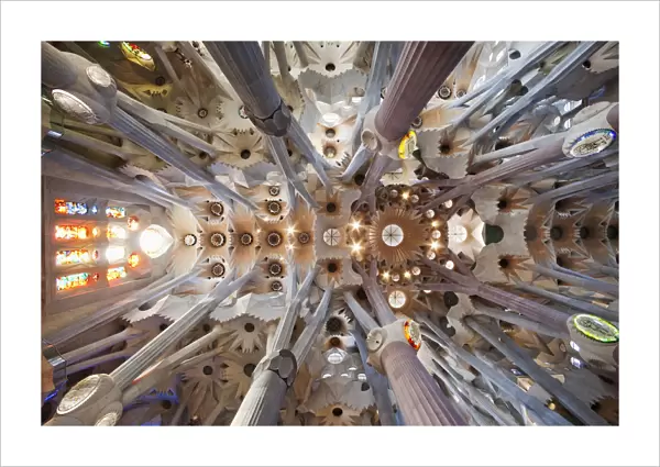 Spain, Barcelona, Sagrada Familia, Interior