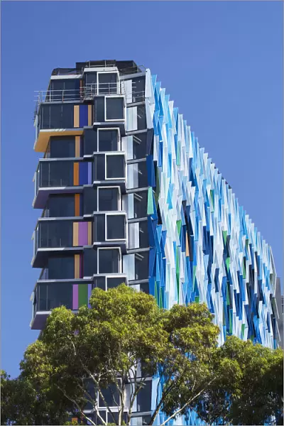 Colourful apartment block, Melbourne, Victoria, Australia