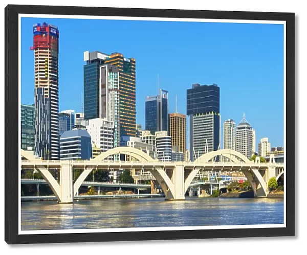 Skyline of Business District and Brisbane River, Brisbane, Queensland, Australia