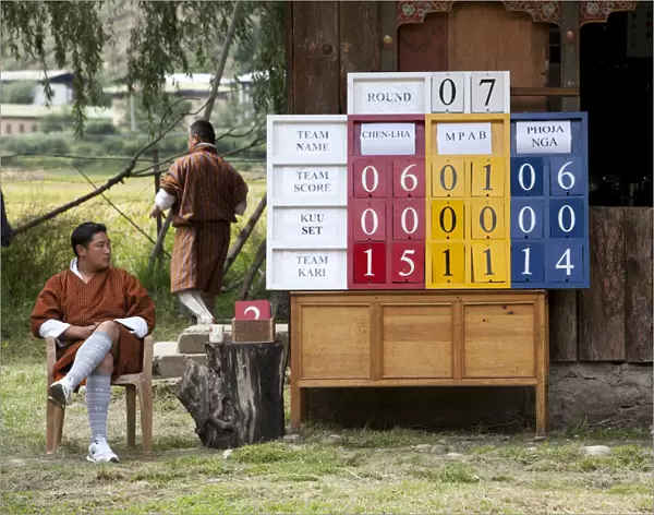Archers at a tournament in Bhutan