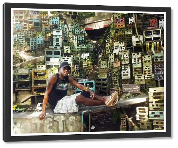 Cilan Oliveira at the Morrinho model favela project in Laranjeiras, Rio de Janeiro city
