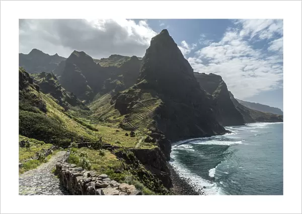 africa, Cape Verde, Santo Antao. The coastal path
