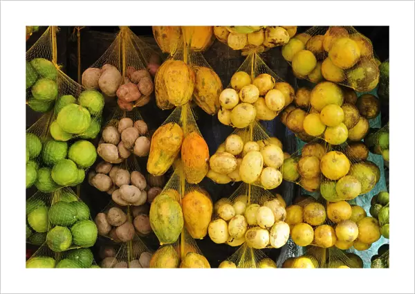 South America, Colombia, Leticia, Amazon region, fruit stall at a market