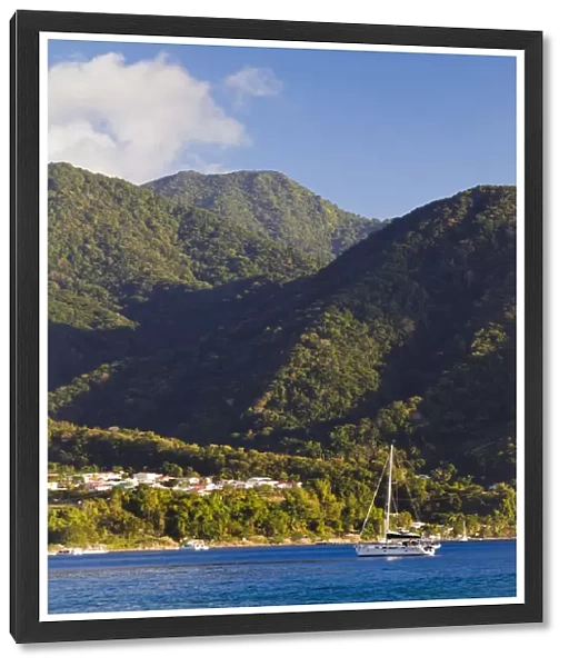 Dominica, Roseau. Boats near Castle Comfort