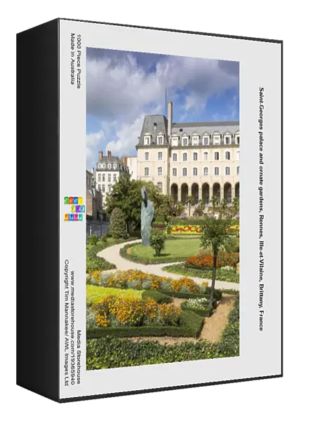 Saint-Georges palace and ornate gardens, Rennes, Ille-et-Vilaine, Brittany, France