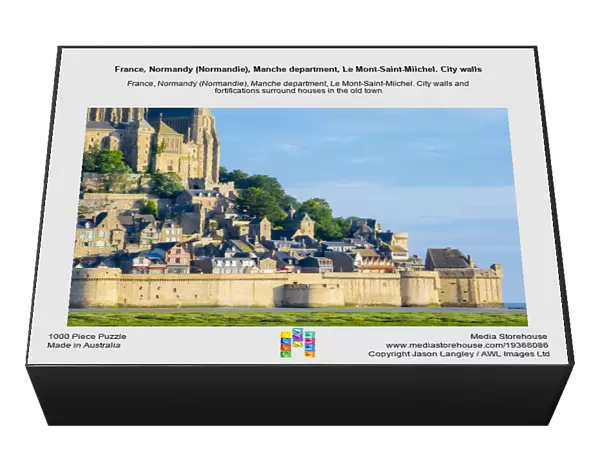 France, Normandy (Normandie), Manche department, Le Mont-Saint-Miichel. City walls