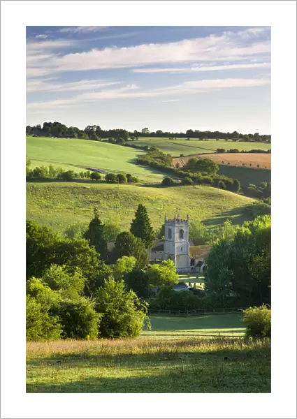 Naunton church, nestled in the beautiful rolling Cotswolds countryside, Gloucestershire