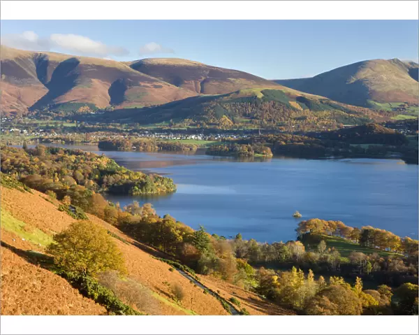 Derwent Water and Keswick from Catbells, Lake District National Park, Cumbria, England