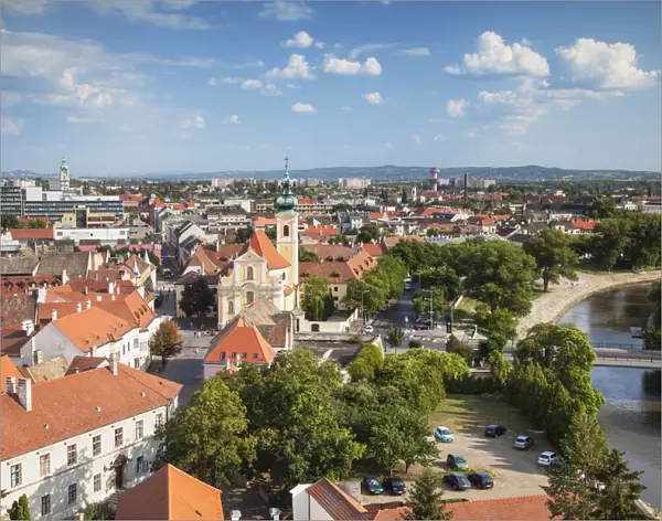 View of Gyor, Western Transdanubia, Hungary