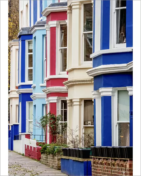 Colourful Houses on Portobello Square, Notting Hill, London, England, United Kingdom
