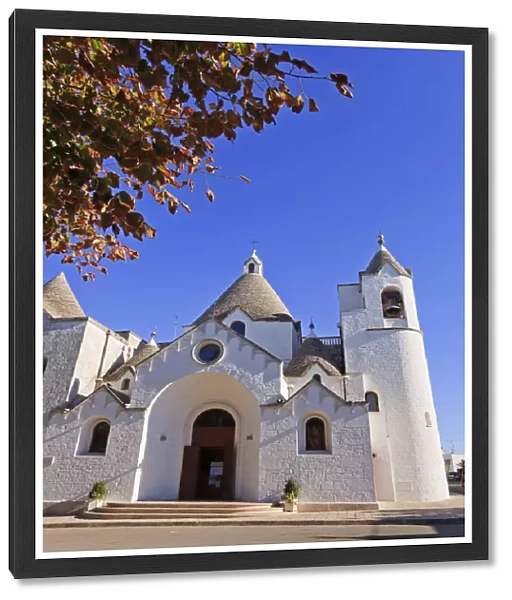 Italy, Apulia, Bari district, Itria Valley. Alberobello. The Trullo church