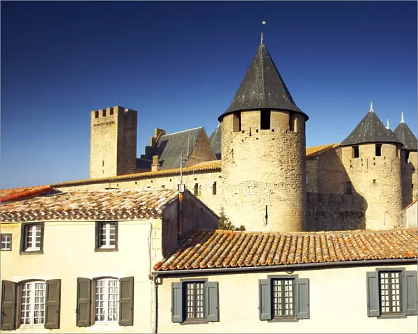 Medieval Towers, Carcassonne, Languedoc, France