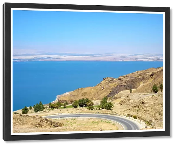 Jordan, Madaba Governorate. Dead sea coast near Ma in