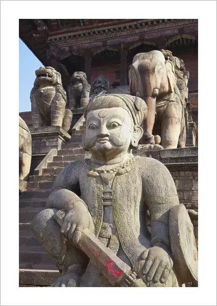 Statues of Nyatapola Temple, Taumadhi Tole, Bhaktapur (UNESCO World Heritage Site)