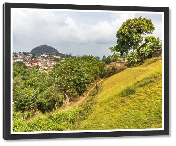 Africa, Ghana, Volta Region. View towards Amedzofe and the Mount Gemi