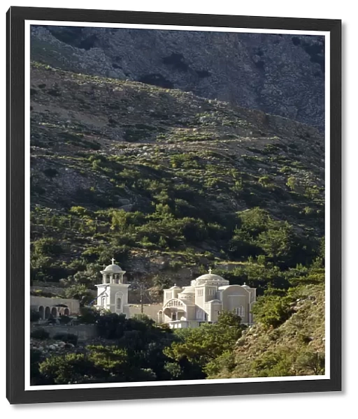 Monastery and Rouvas Canyon, Zaros, Crete, Greece, Europe