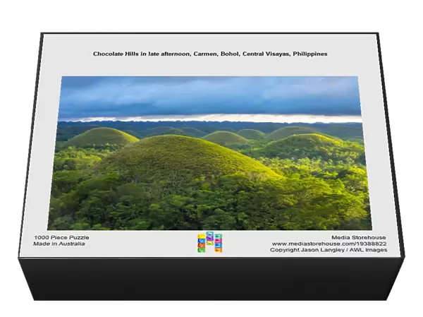 Chocolate Hills in late afternoon, Carmen, Bohol, Central Visayas, Philippines