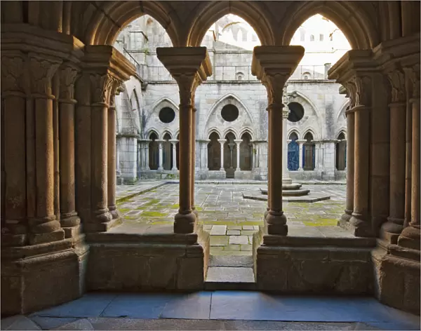 Cloisters of the Cathedral dating back to the 12th century. Oporto, Portugal