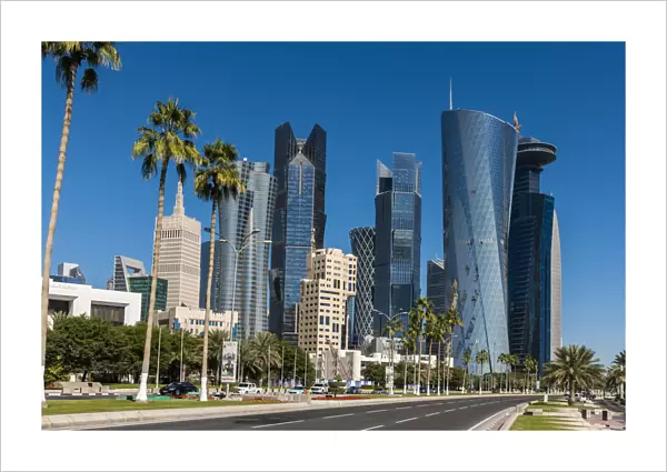 Business district skyline, Doha, Qatar