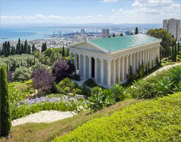 Israel, Haifa District, Haifa. The International Baha i Archives building at