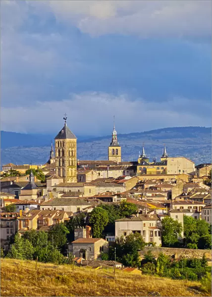 Spain, Castile and Leon, Segovia, View of the old town