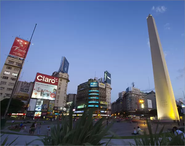 Argentina, Buenos Aires, El Obelisko, symbol of Argentina, Avenida 9 de Julio, Plaza
