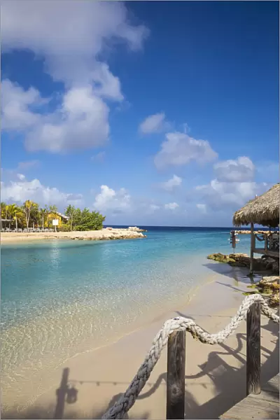 Curacao, Willemstad, Hemingway Beach beach bar and grill and Seaquarium beach, also