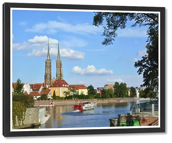 The Cathedral of St. John the Baptist and the Oder river at Ostrow Tumski. Wroclaw