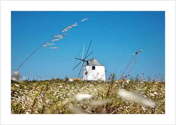 Windmill near Rogil, Costa Vicentina, Algarve, Portugal