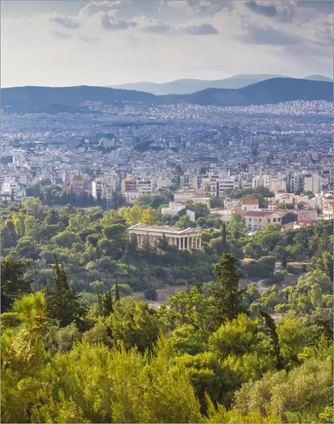 Greece, Attica, Athens, View of The Agora, Temple of Hephaestus