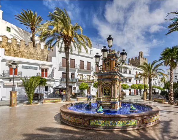 Plaza de Espana, Vejer de la Frontera, Andalusia, Spain